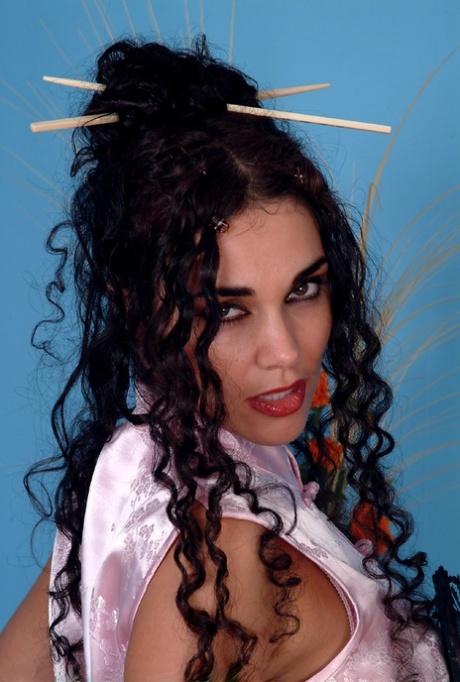 retro curly hair erotic photo